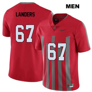 Men's NCAA Ohio State Buckeyes Robert Landers #67 College Stitched Elite Authentic Nike Red Football Jersey SY20E35XW